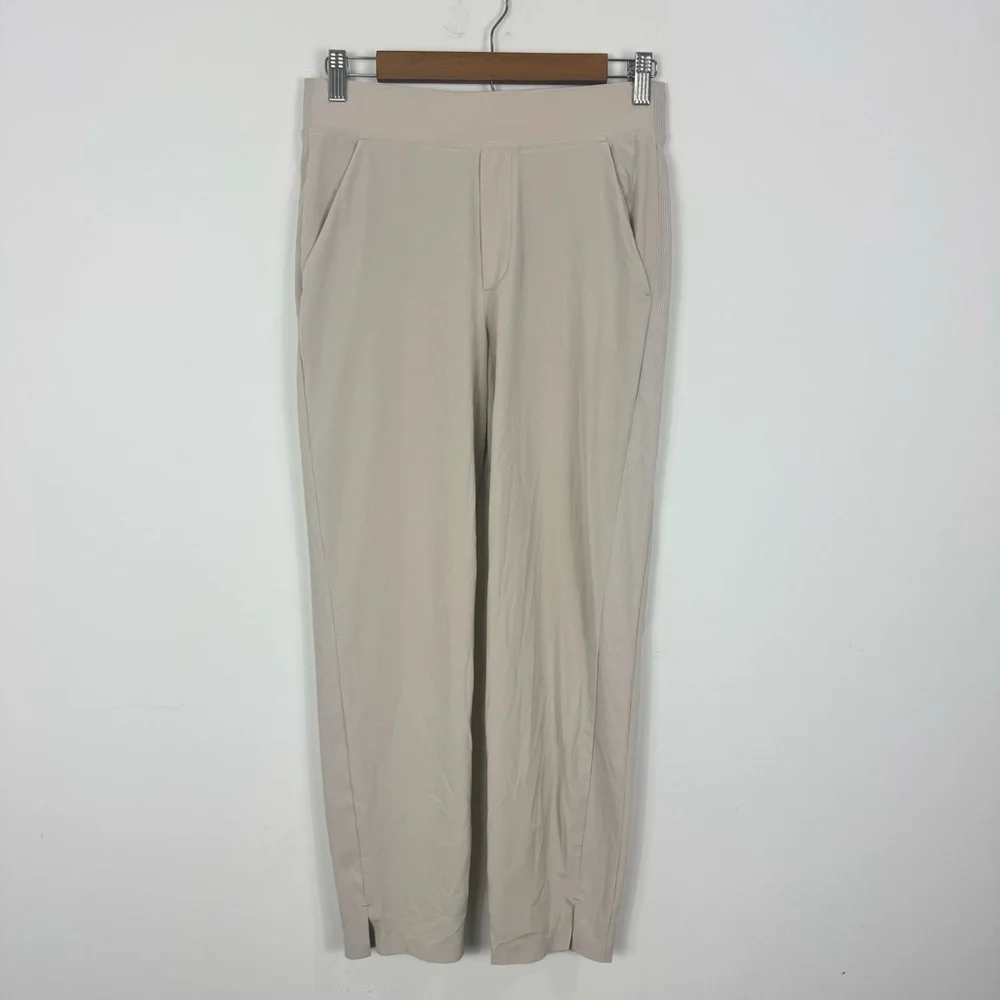 Athleta Brooklyn Ankle Pants Beige Size 4 Travel Stretch Pull On - Picture 4 of 16